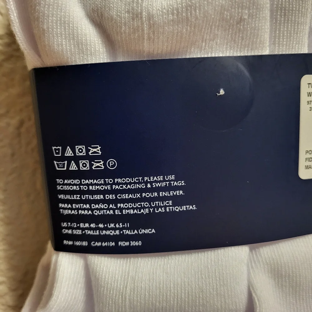 NWT 12 Pairs Tommy Hilfiger White Cushion No Show Socks Men's One Size